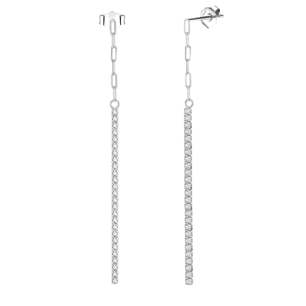 14K Gold Plated Paperclip Chains Tennis Bracelet for Women 925 Sterling Silver Handmade Bracelets Jewelry SB141